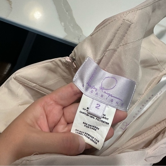 HAYLEY PAIGE OCCASIONS BLUSH Corset V-Neck BRIDESMAID PARTY FORMAL DRESS GOWN - Picture 3 of 14